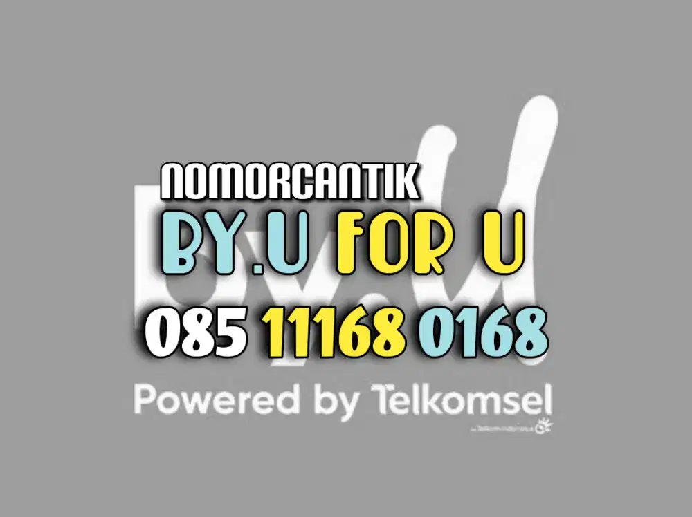 (bisa COD) Nomor CANTIK kartu TELKOMSEL by.U byU HOKI ilufa 168 #02