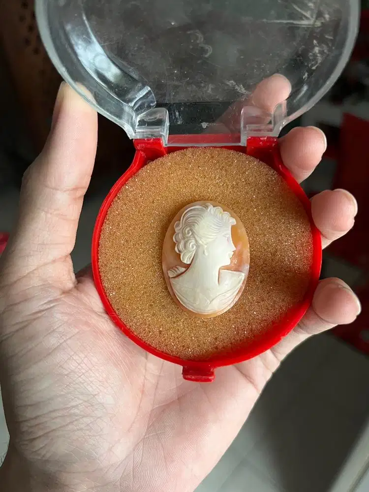 cameo jewelry liontin