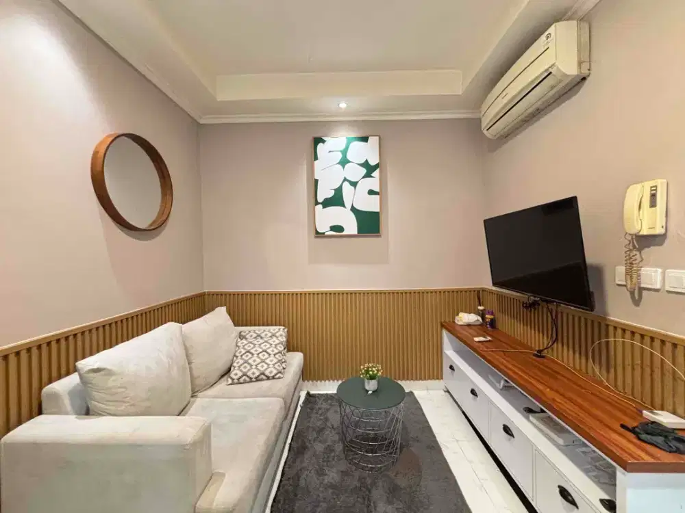 Disewakan Full Furnish 2 Kamar Apartemen City Home Mall Of Indonesia Manhattan Bay Lantai 9 BARU