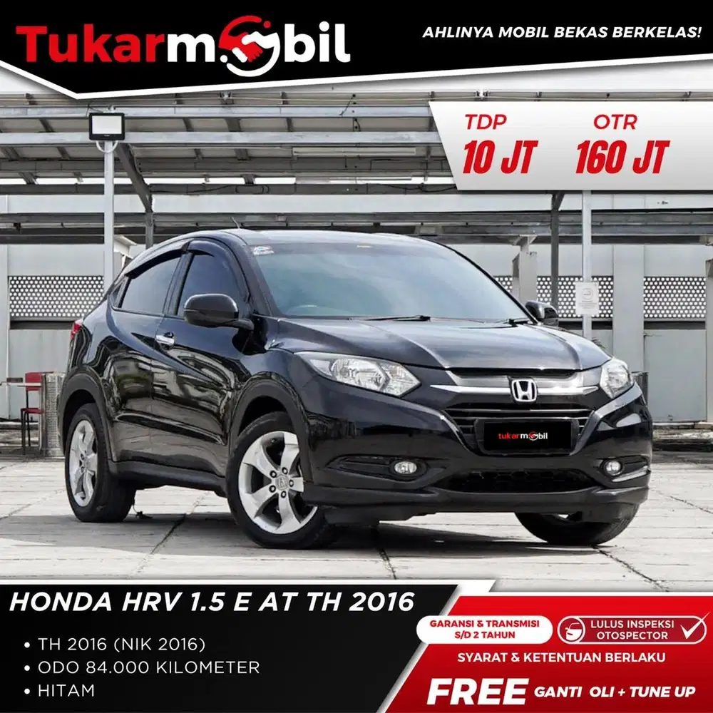 [BERGARANSI] HONDA HRV 1.5 E MATIC TAHUN 2016 HITAM GENAP