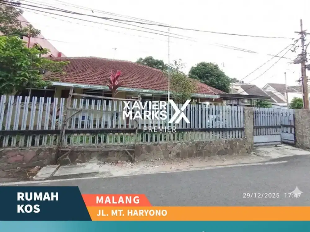 Dijual Rumah Kos Dekat Kampus Brawijaya di MT Haryono Malang