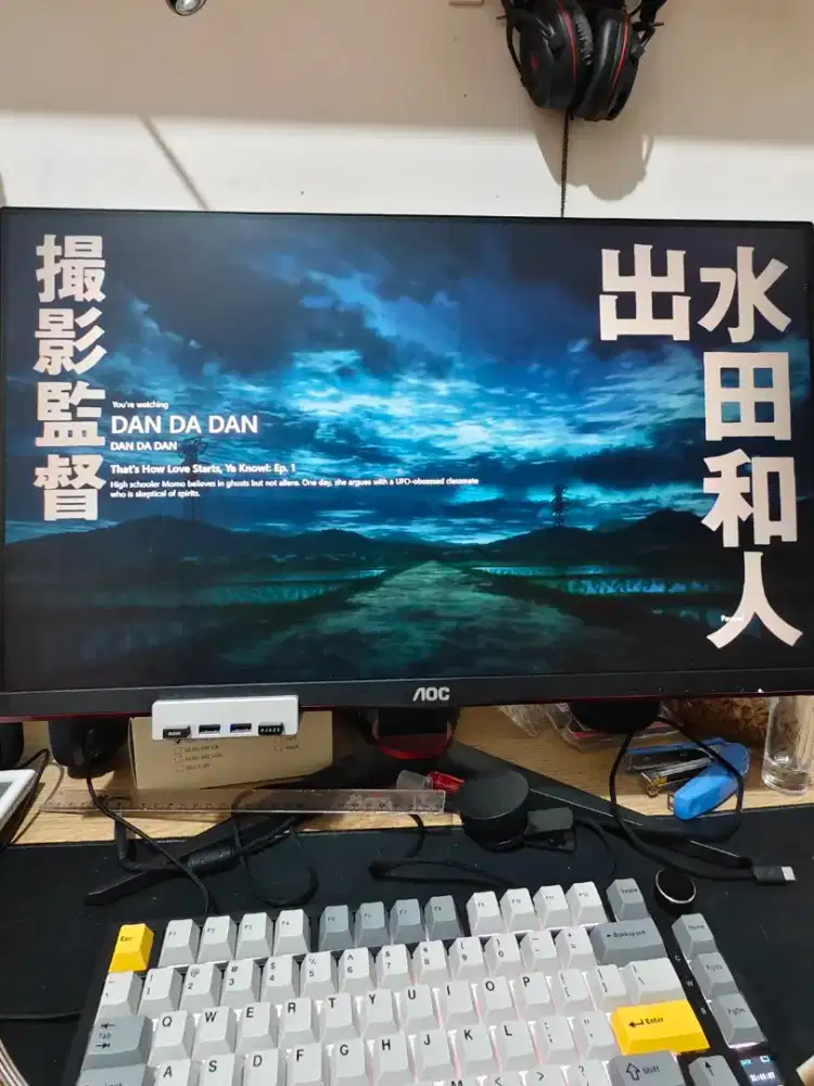 Monitor Gaming AOC 24G2E 23.8 144Hz FHD bekas like new