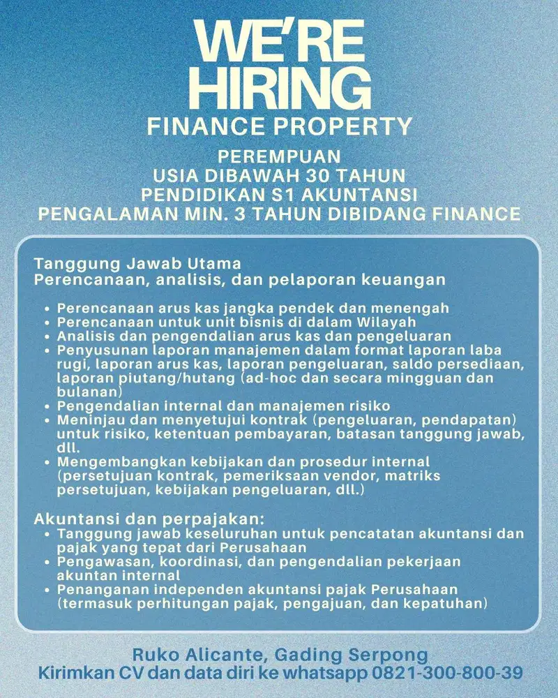 Finance Property Gading Serpong