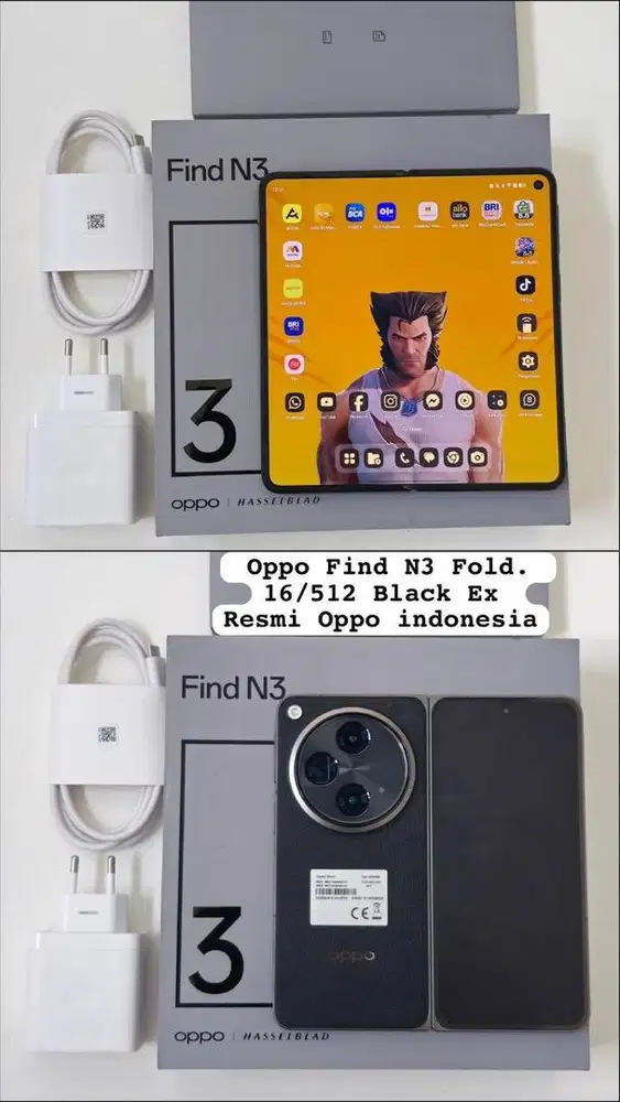 Oppo Find N3 Fold Black 16/512 Ex Resmi Oppo Indonesia