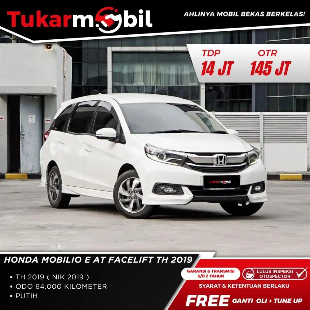 [BERGARANSI] HONDA MOBILIO E FACELIFT MATIC TAHUN 2019 PUTIH GENAP