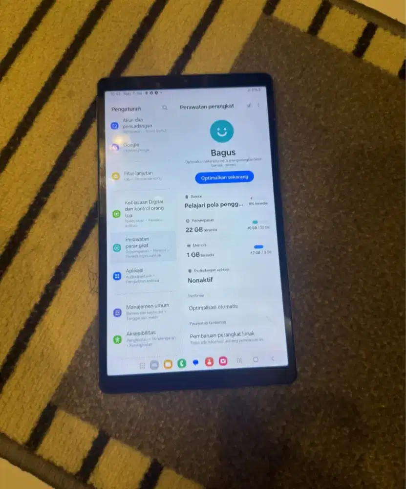 tablet a7 lite mulus lengkap nota pembelian masih ad