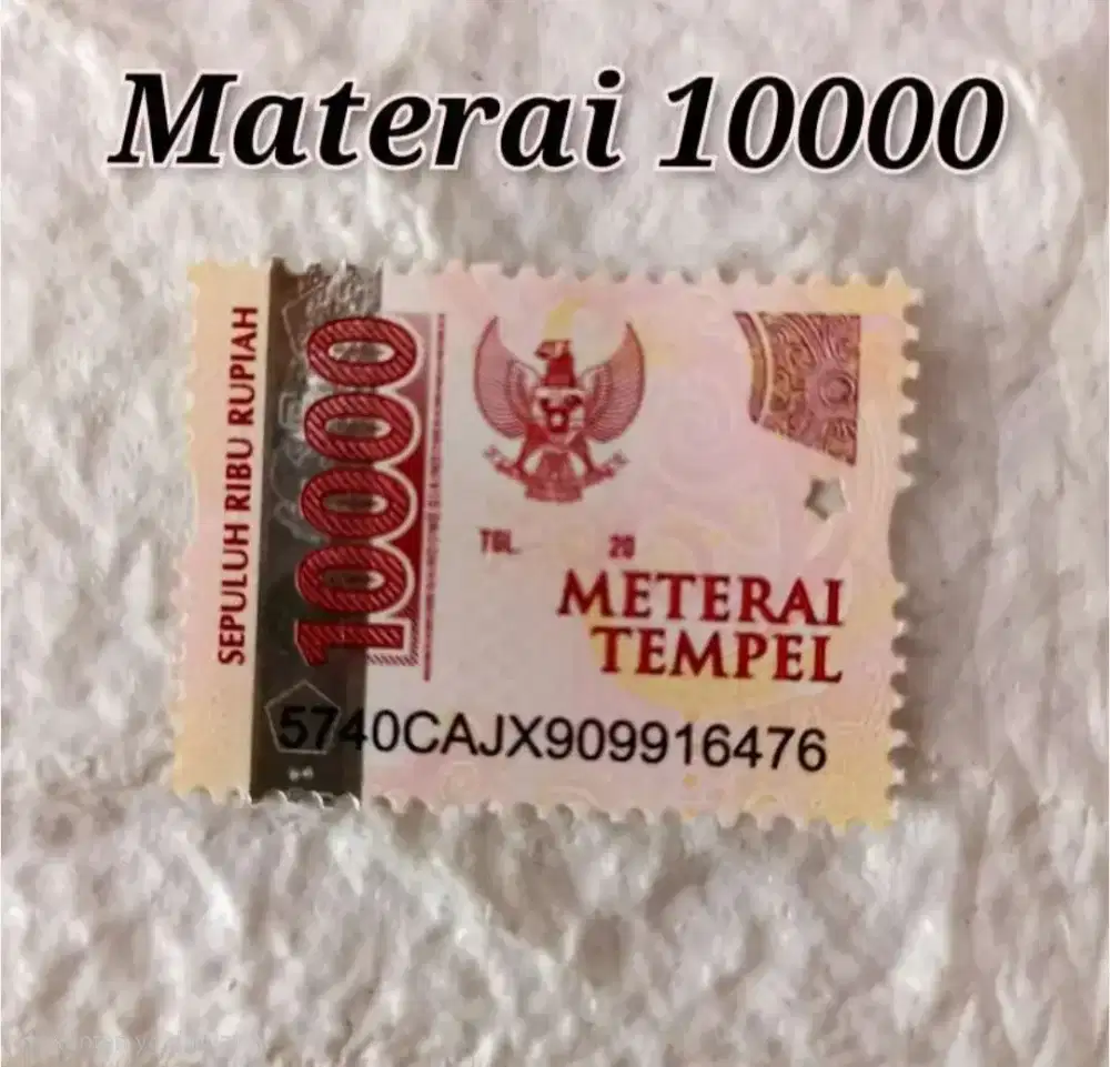 Materai 10000 asli pos Indonesia