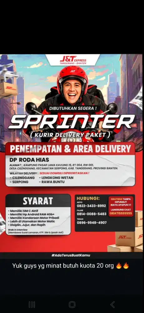 KURIR DELIVERY JNT EXPRESS