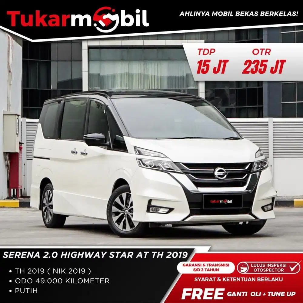 [BERGARANSI] NISSAN SERENA 2.0 HIGHWAY STAR MATIC TAHUN 2019 TWO TONE