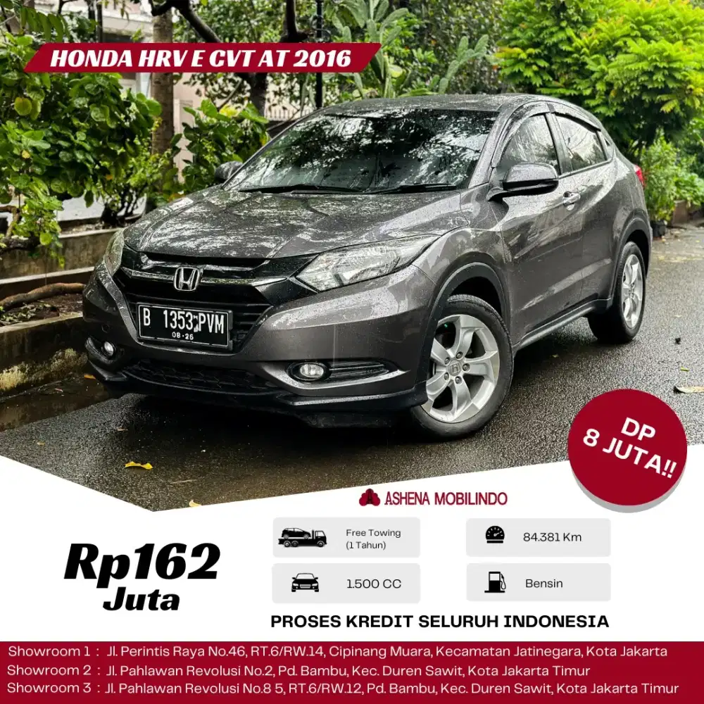 HRV E CVT 2016 Grey DP 8jt Cash Atau Kredit Terbaik SeOLX!