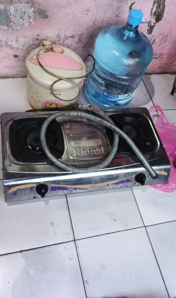 Jual kompor 2 tungku merek Rinai sama mejikom merek Quantum
