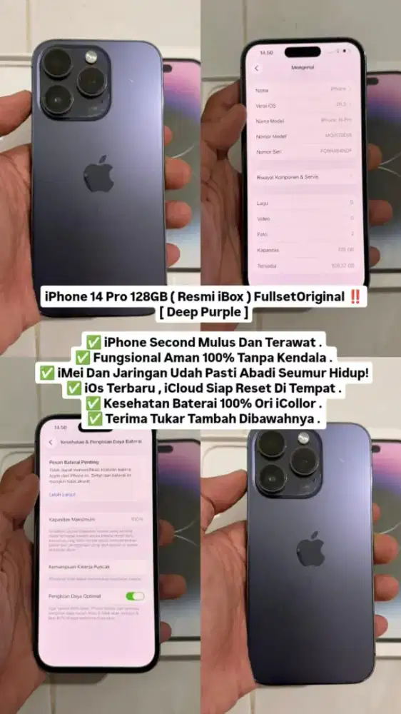 Iphone 14 Pro 128 (Resmi Ibox)