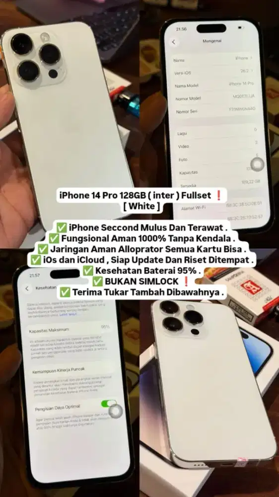 Iphone 14 Pro 128 Gb Ex Intern (Ready All Color)