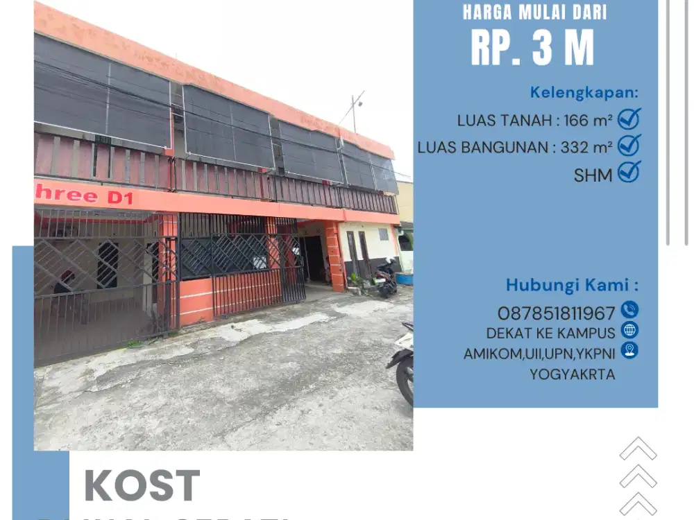 Jual cepat 16 kamar kos  sinta  condongcatur.yogyakarta