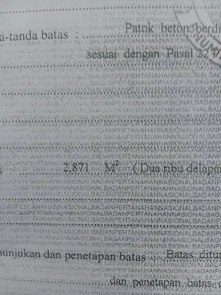 Dijual sawah luas 2871 m2