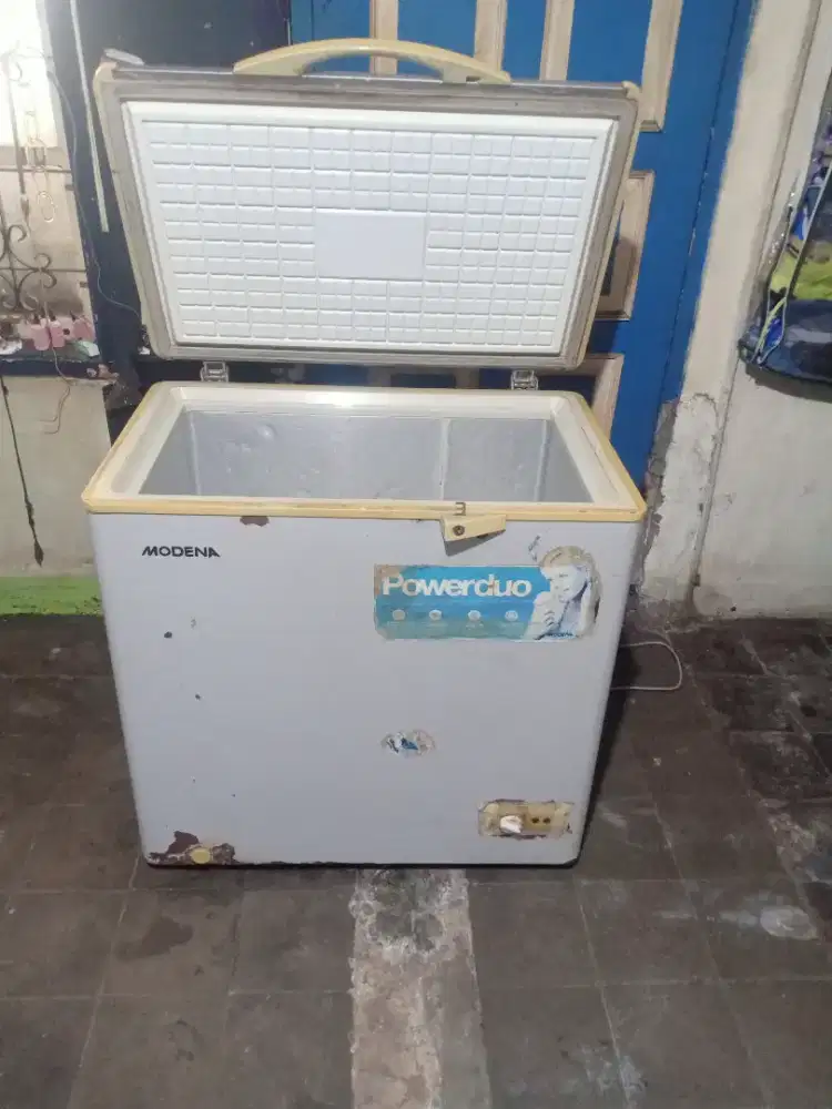 Jual frizer BOK merk Modena kapasitas 150 liter dingin beku normal