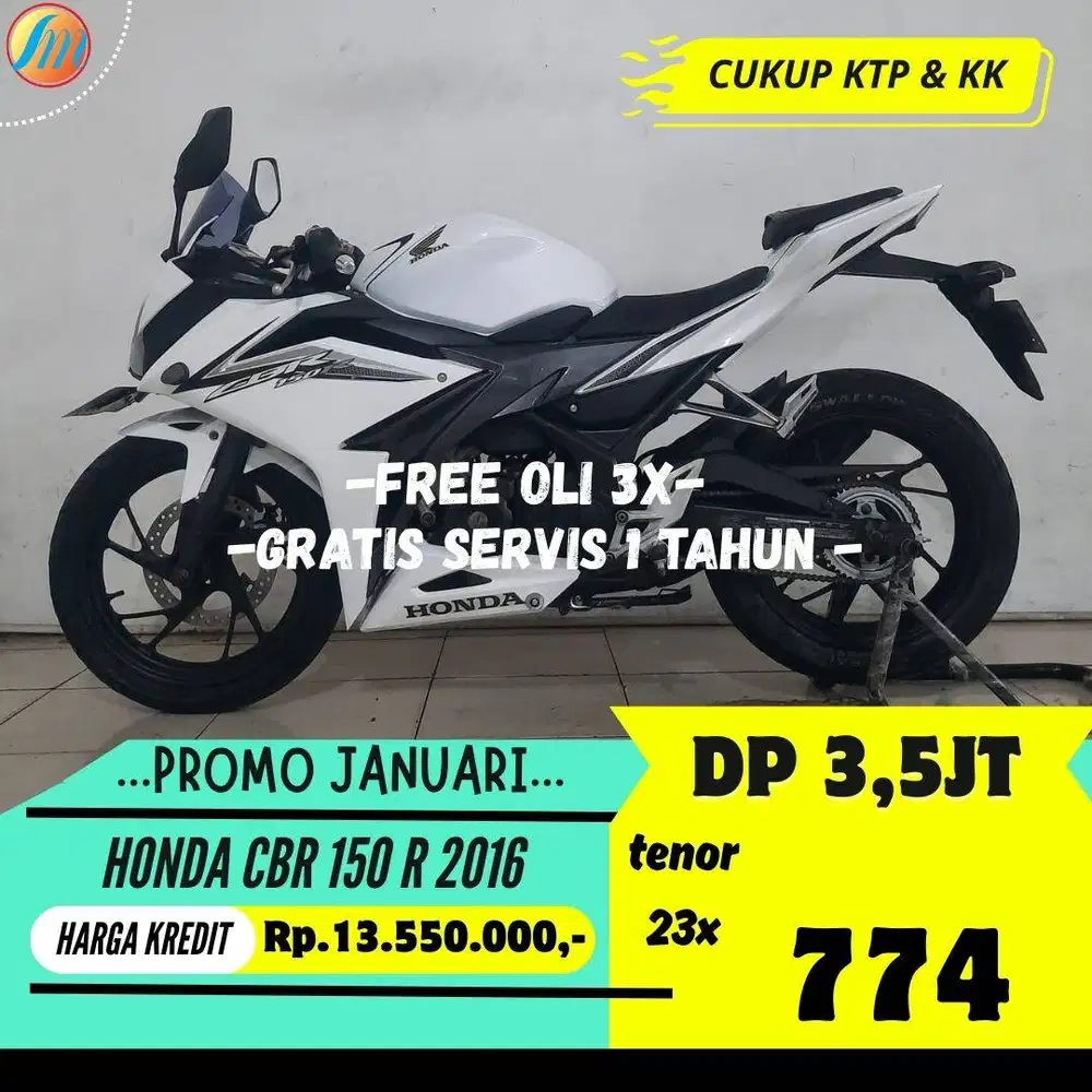 KREDIT DP MURAH ANGSURAN RINGAN HONDA CBR 150 R 2016 BERGARANSI KTP KK