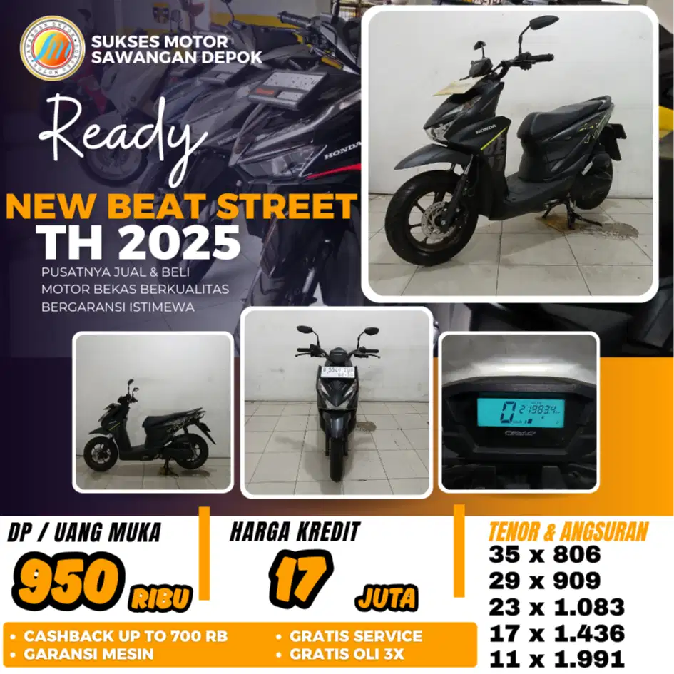 MULUS BERGARANSI HONDA NEW BEAT STREET TH 2025 BISA CASH KREDIT