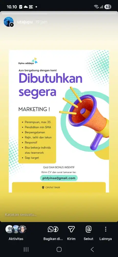 Di cari sales dan telemarketing