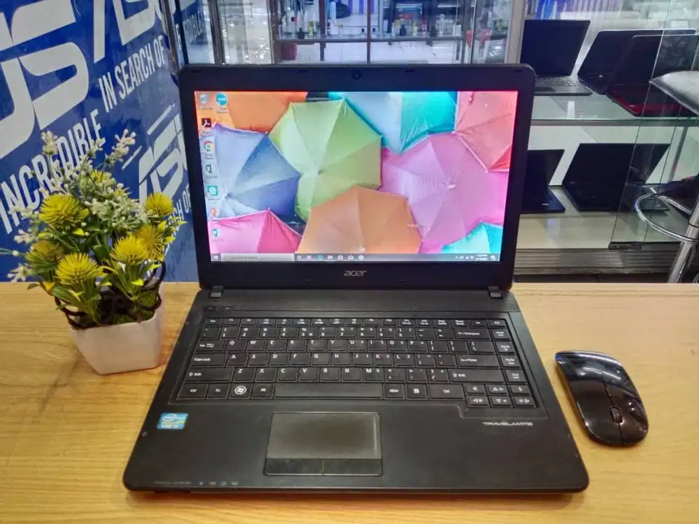 LAPTOP ACER TRAVELMATE P243 CORE I3 RAM 4GB HDD 500GB SIAP PAKAI