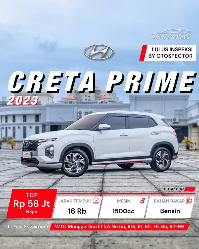 [KM 16 RB] Hyundai Creta Prime NIK 2023 Low KM 2022 Alpha Style 2024