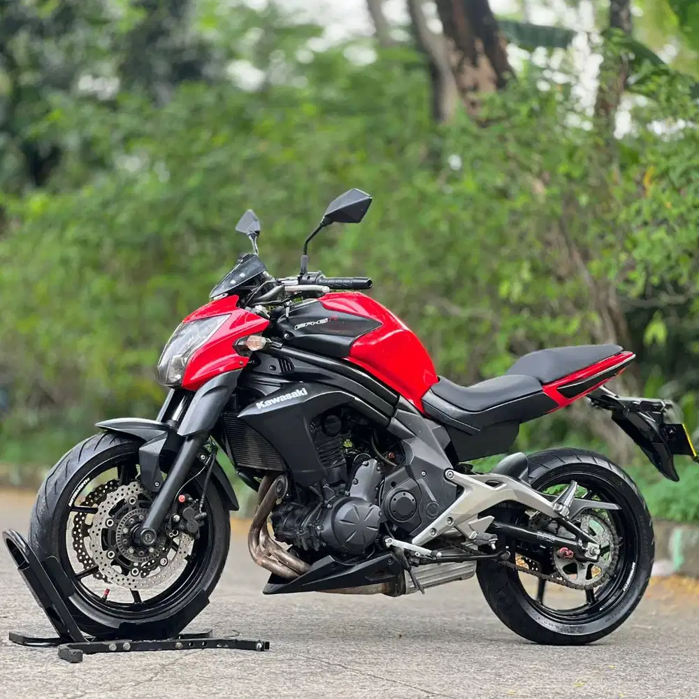 KAWASAKI ER6N 650 ABS 2013 MERAH KM LOW PAJAK PANJANG SUPER MULUS