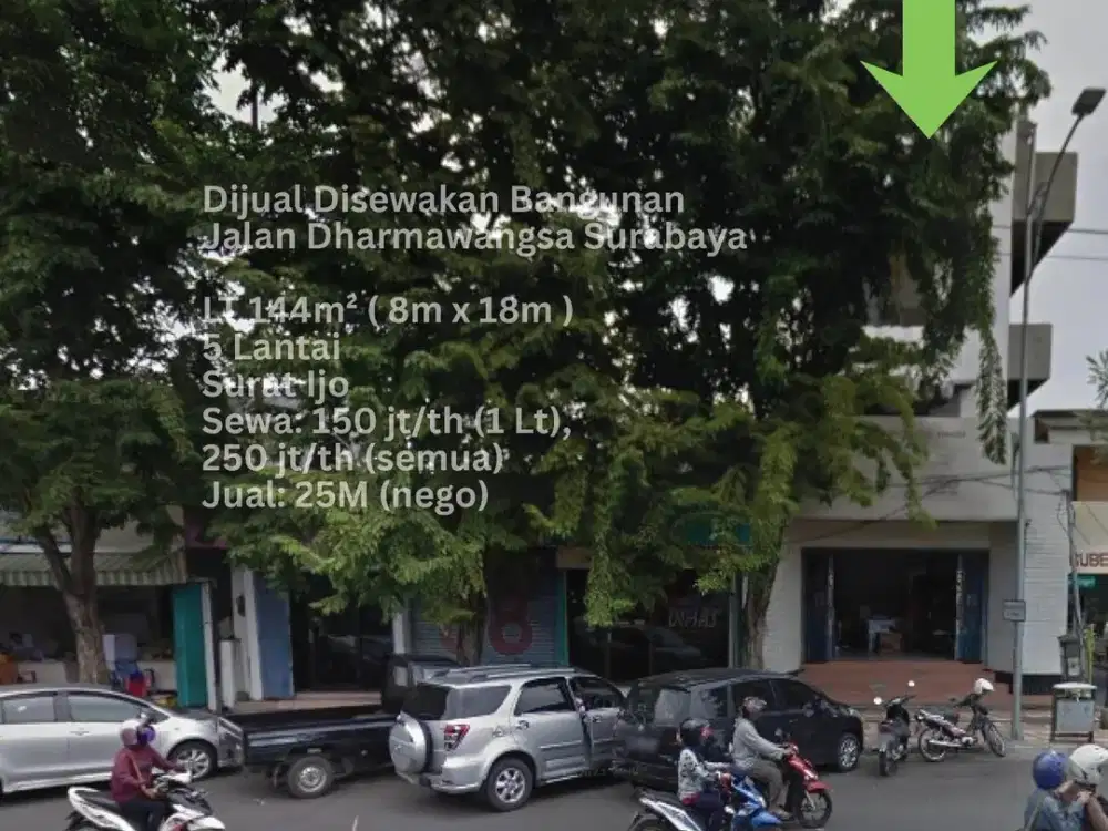 DIJUAL TOKO 5 LANTAI NOL JALAN DHARMAWANGSA SURABAYA PUSAT