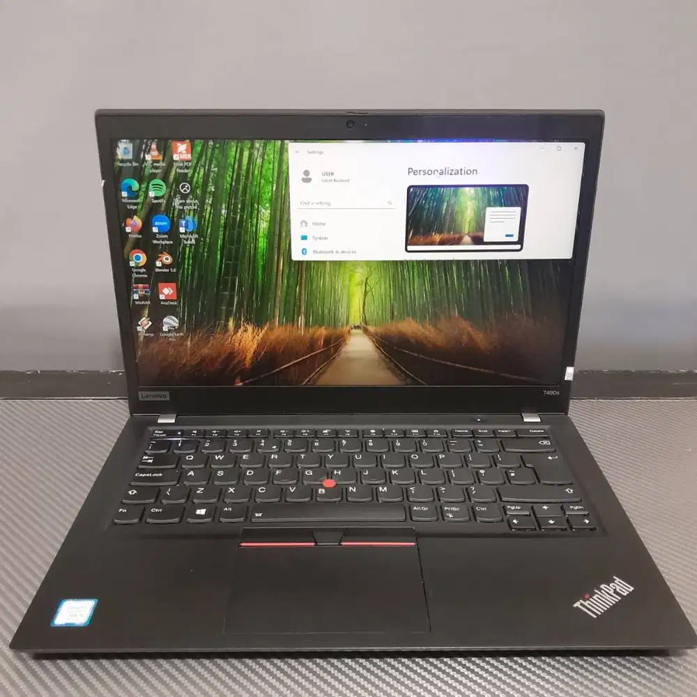 Lenovo Thinkpad T490s Touchscreen i5 Gen 8 RAM 8GB SSD 256GB Slim Ori