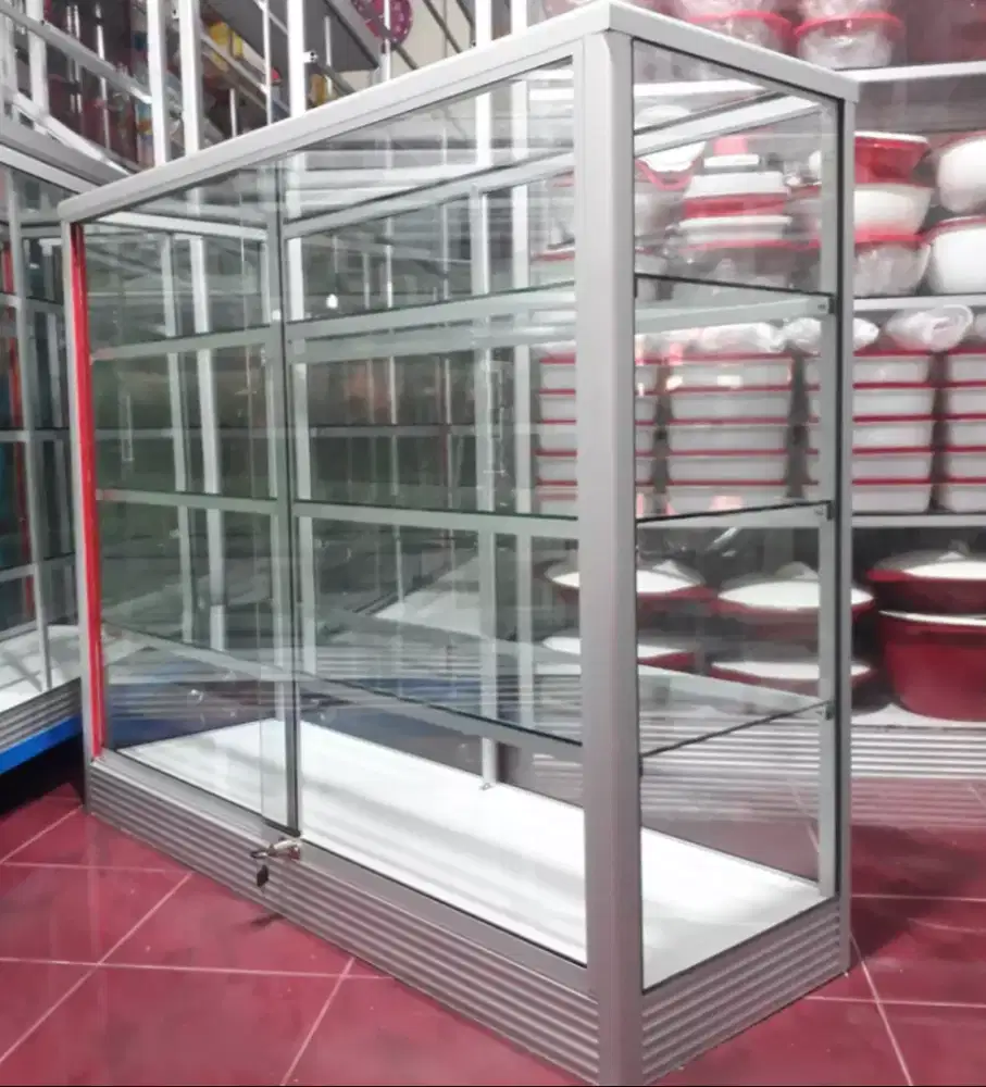 Etalase Panjang 1,2Mx1M Untuk Perlengkapan Usaha