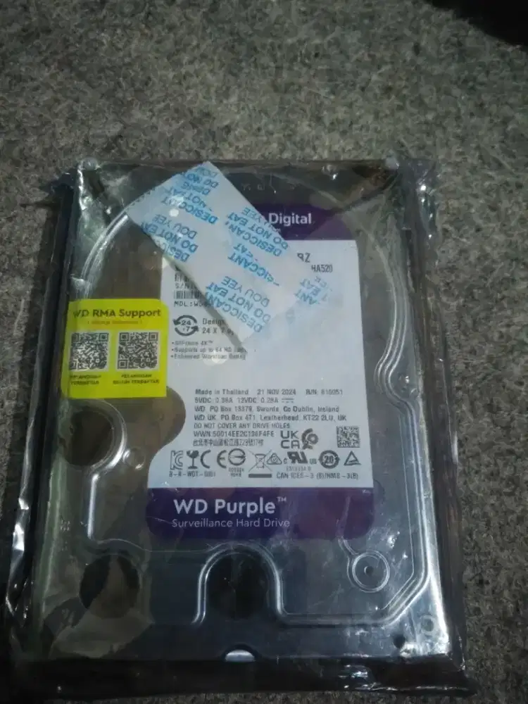 Harddisk WD Purple 6TB & SSD VGEN 128GB