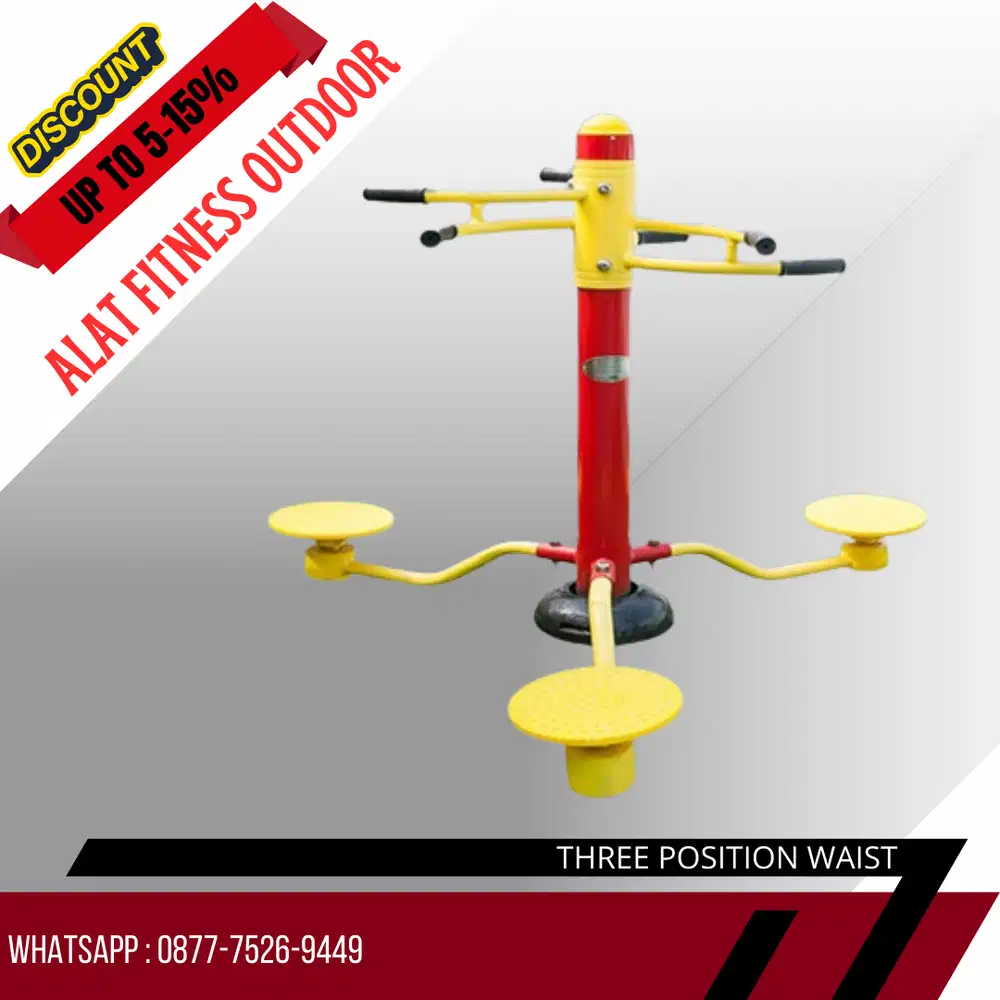 Three Position Waist Twister Outdoor – Alat Fitness Putar Pinggang
