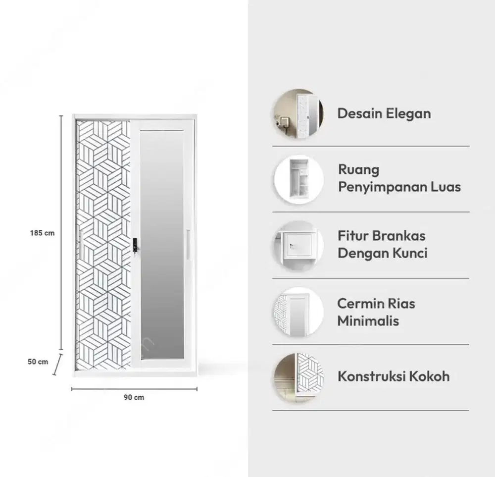 Informa Wilmer Lemari Pakaian Besi