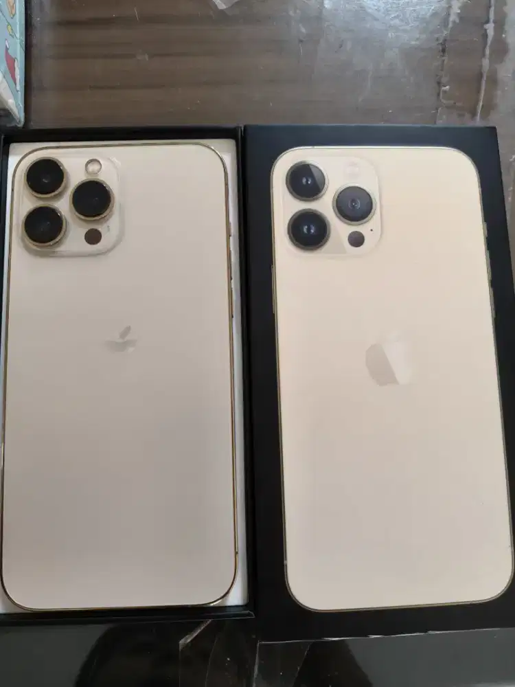 Iphone 13 pro max 512gb gold fullset mulus resmi ibox