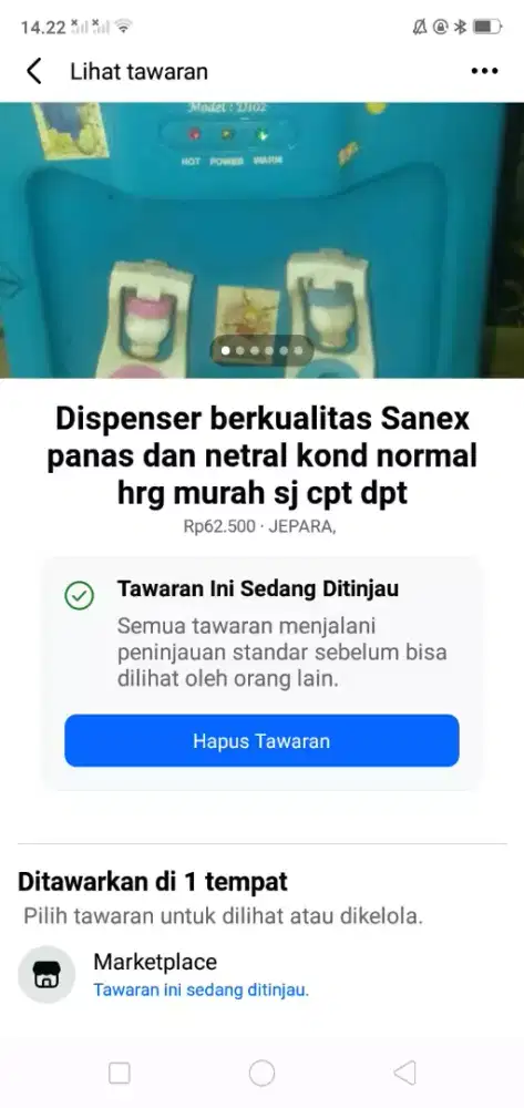 Dispenser berkualitas Sanex panas dan netral kond normal hrg murah sj