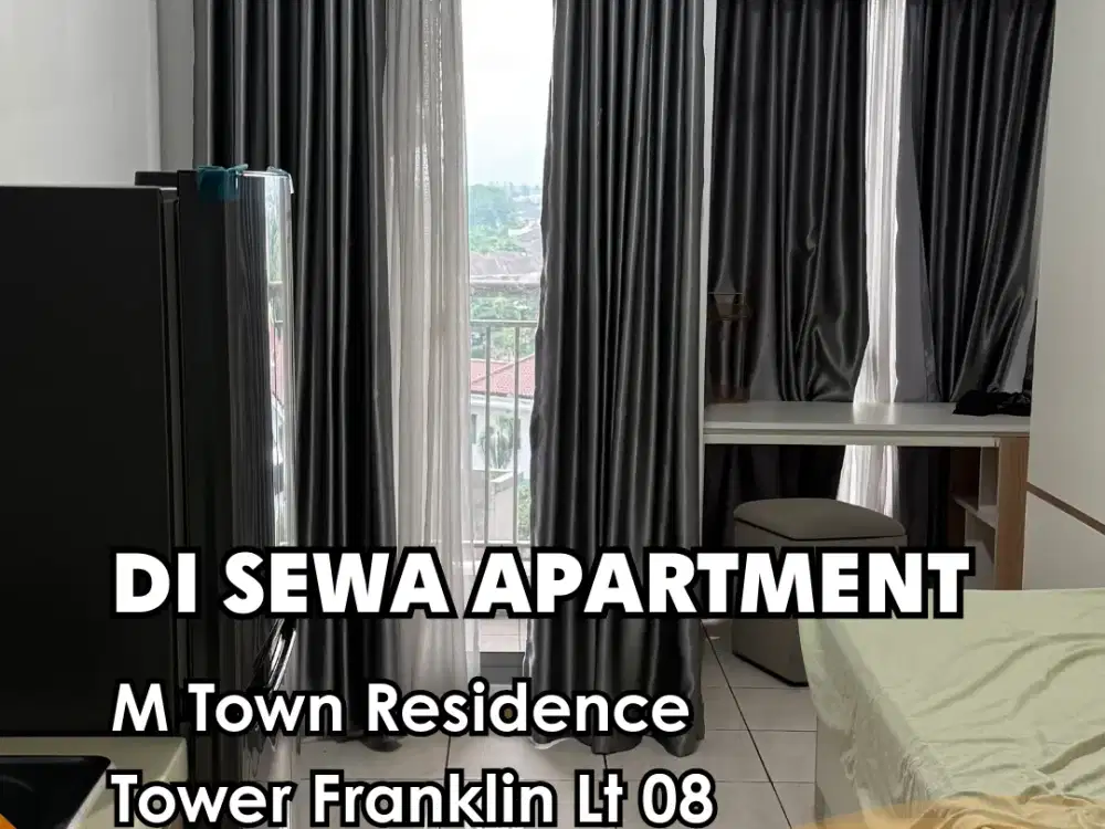 Disewakan Segera!!!  Apartemen MTown Residence Tower Franklin Type Studio Furnished