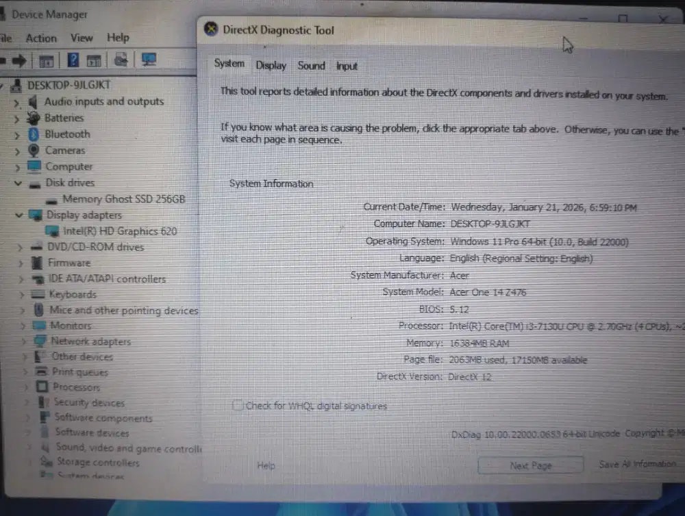 Laptop acer aspire one 14 Z476