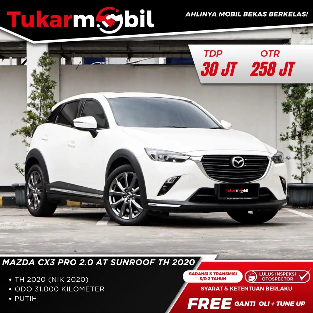 Mazda CX3 Pro 2.0 AT THN 2020 plat ganjil