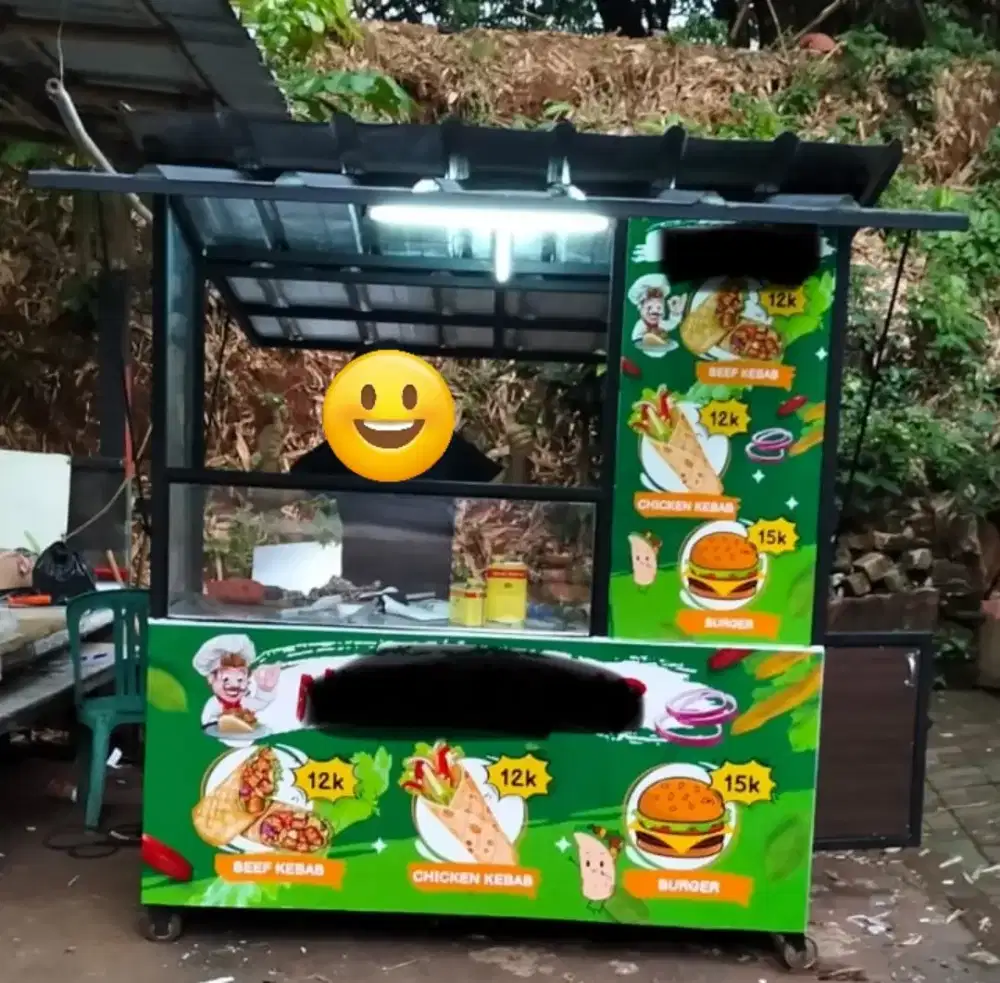 Gerobak kebab dan burger