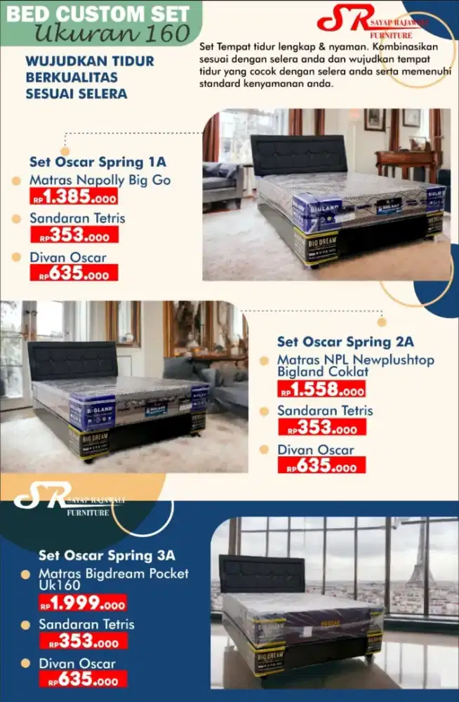 Springbed Set Bigland Murah Area Jogja (dwi)