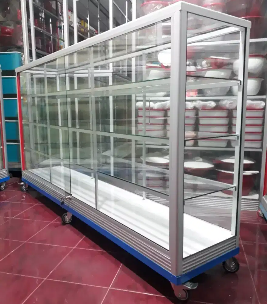 Etalase Pakai Roda Panjang 2 Meter serbaguna