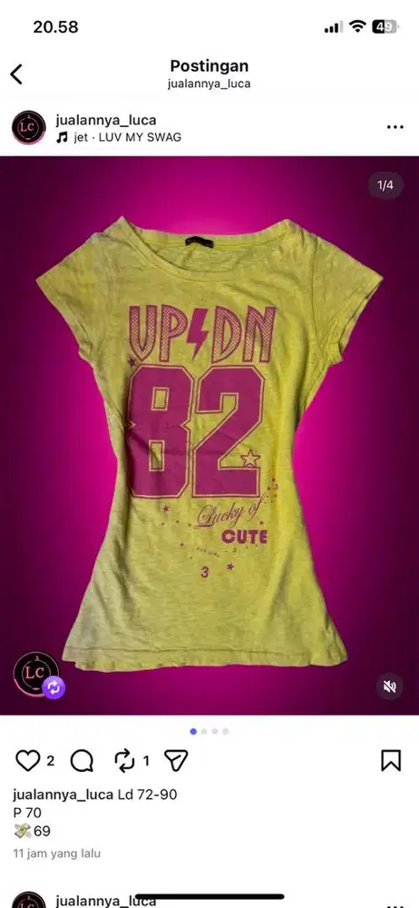 Preloved Atasan Wanita Y2k