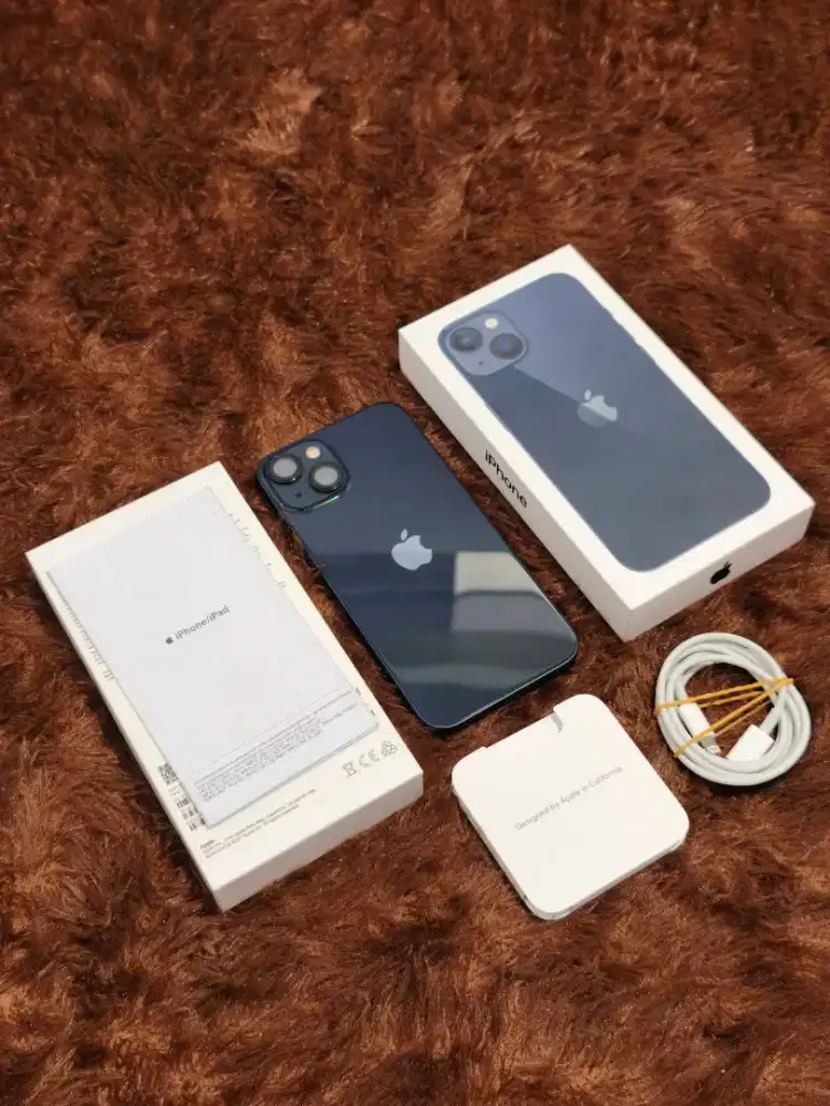 iPhone 13 128GB iBox Mulus Fullset Original - Midnight