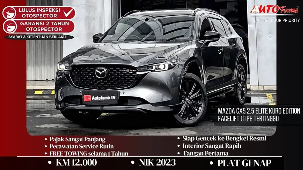 KM 12RB Mazda CX5 2.5 KURO EDITION Facelift (TIPE TERTINGGI) 2023