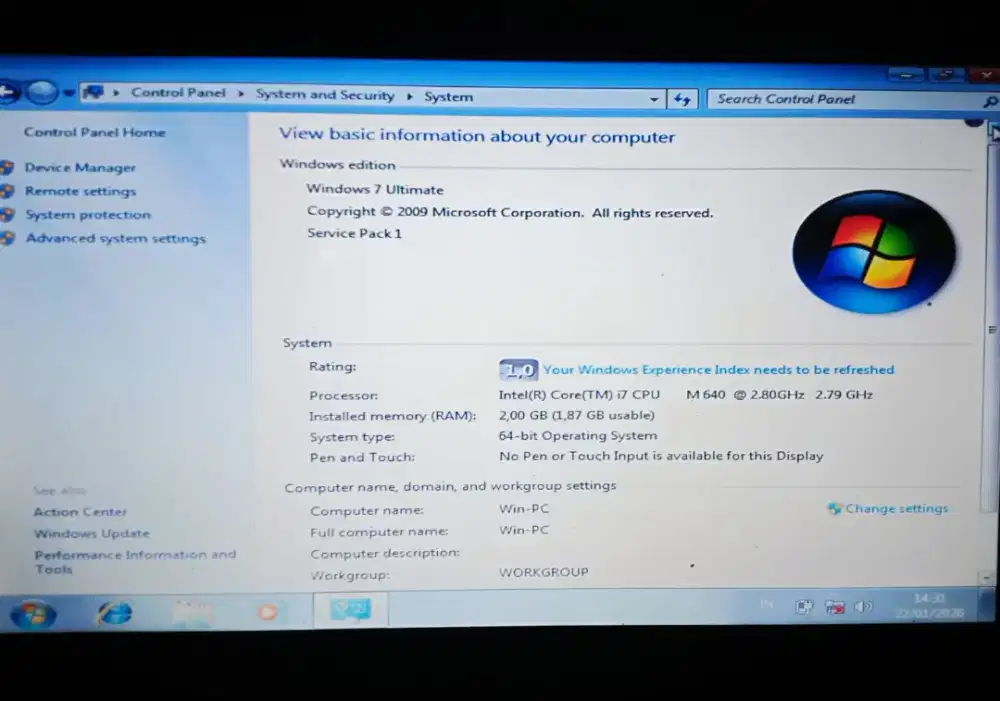 LAPTOP DELL VOSTRO i7 SSD 128GB MINUSAN