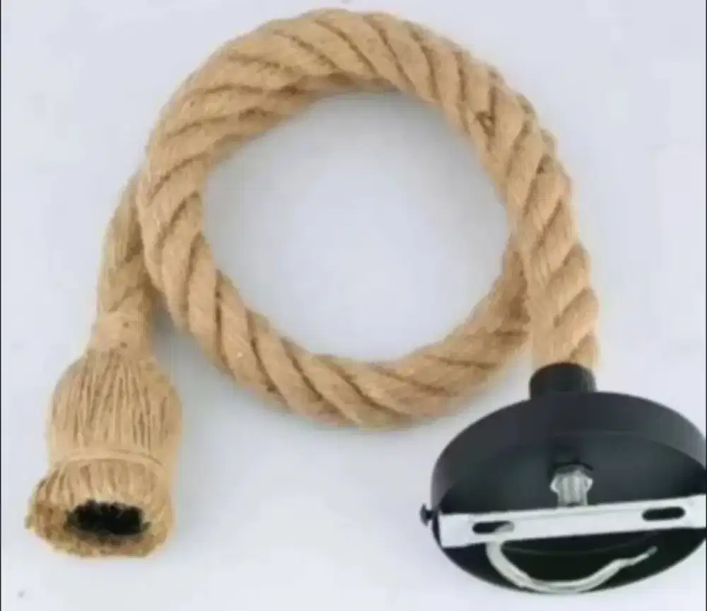 Fitting lampu gantung tali tambang