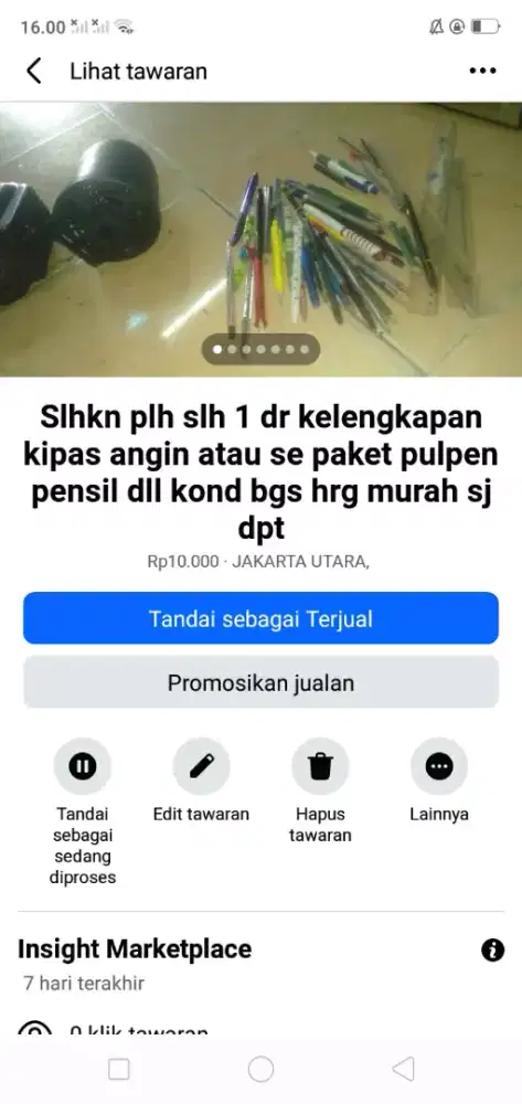 Slhkn plh slh 1 dr kelengkapan kipas angin atau sblh nya hrg murah sj