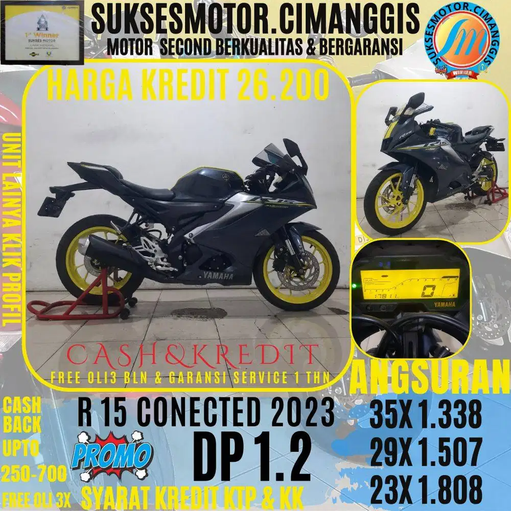 DP 1.2 R15 CONECTED TERMURAH CASHBACK UPTU 700RBU FREE OLI 3 X