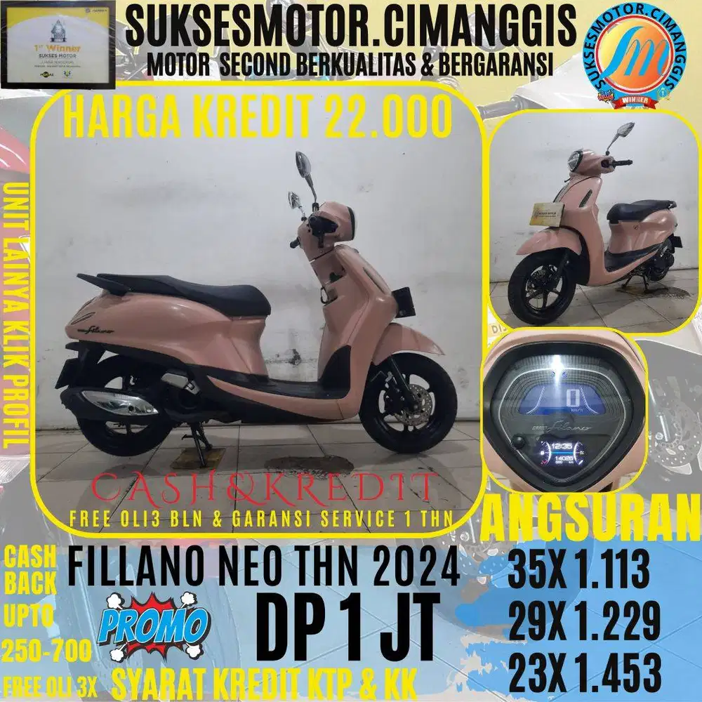 DP 1 JT FILLANO NEO CASHBACK UPTO 700 RBUAN FREE OLI 3 X