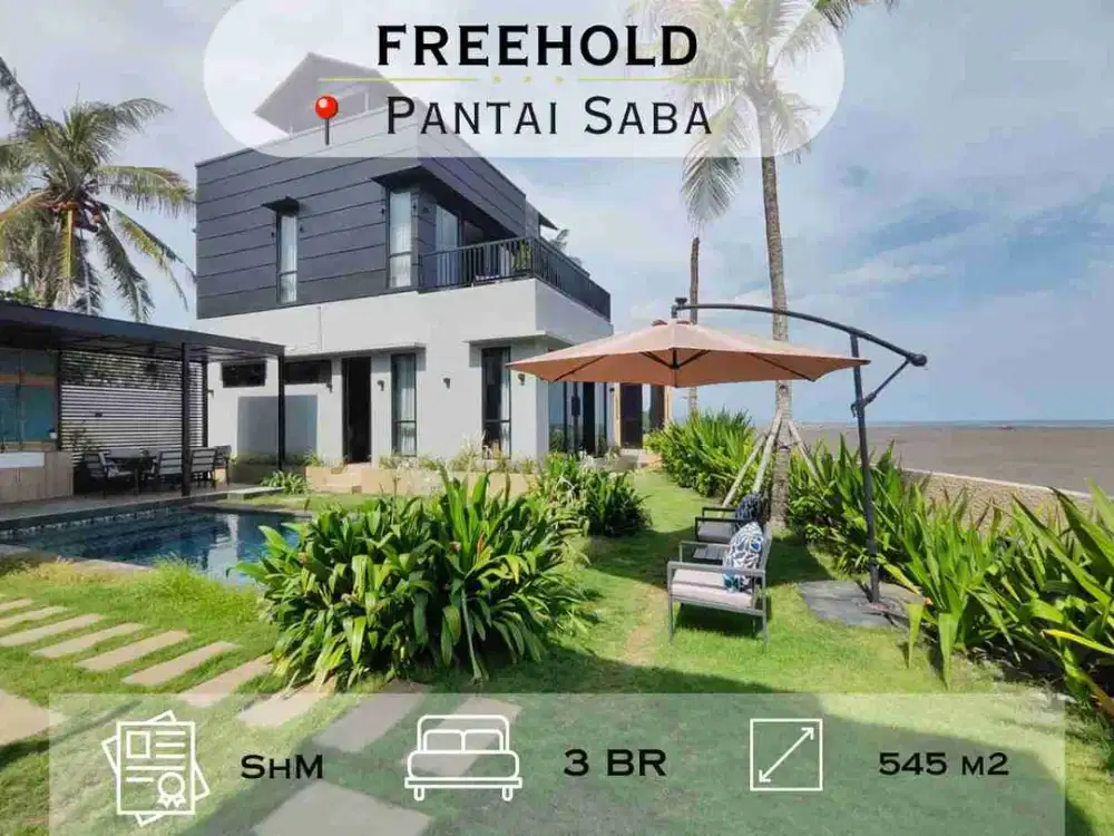 Amazing 3 Bedrooms Beach Front Villa With Rooftop, Pantai Saba