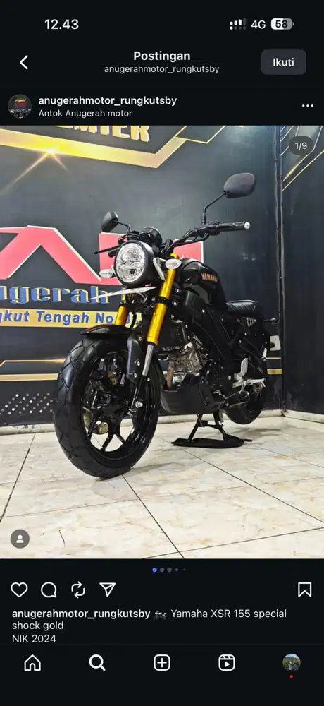 Yamaha XSR 155 VVA TH 2024 odo 8rb mulus like new